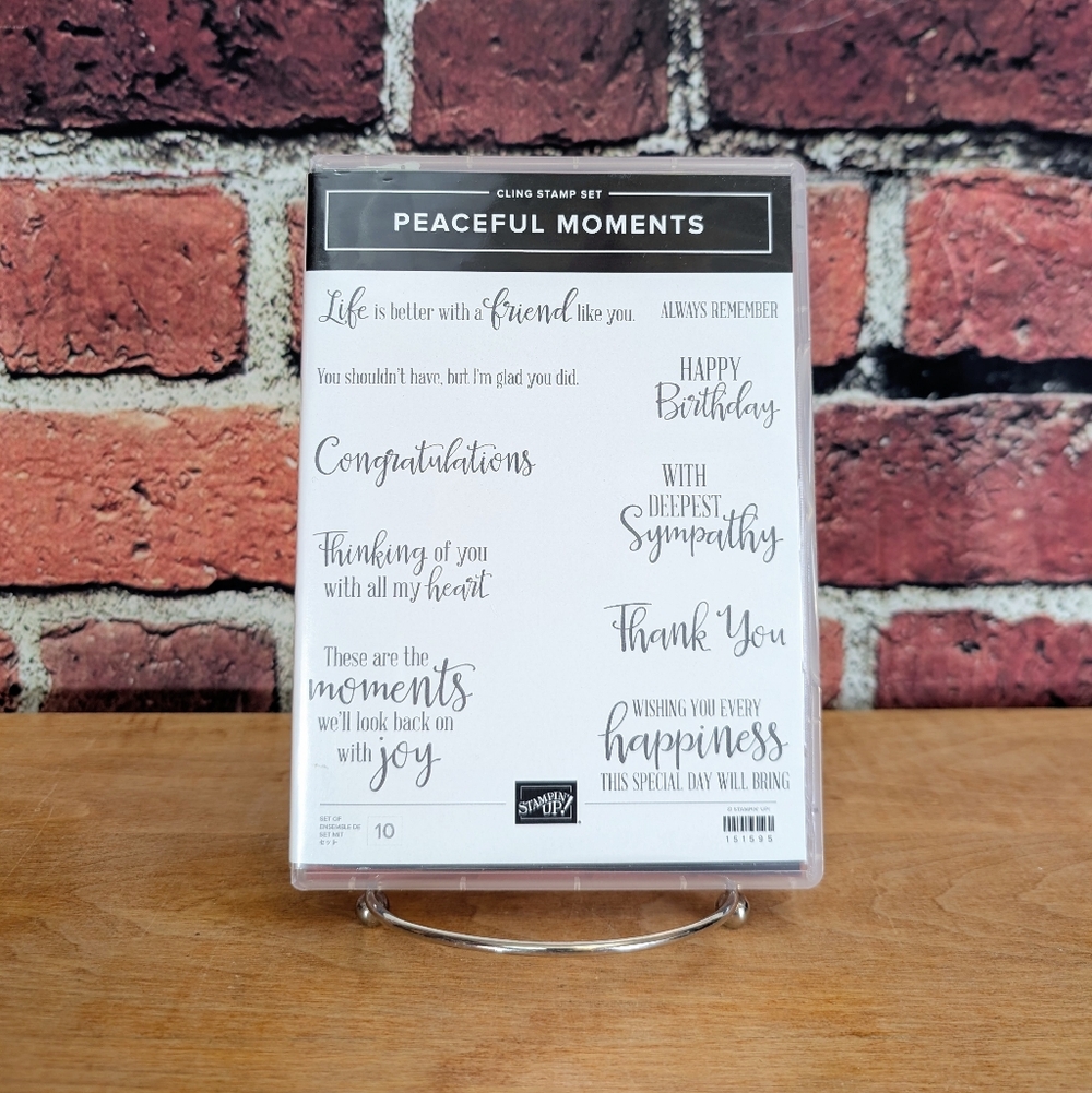 Stampin' Up Peaceful Moments Stamp Set & Poppy Moments Dies,  New